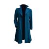 Fantastic Newt Mens Dark Teal Long Trench Coat Fantastic Newt Mens Dark Teal Long Trench Coat