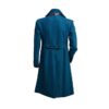 Fantastic Newt Mens Dark Teal Long Trench Coat Fantastic Newt Mens Dark Teal Long Trench Coat