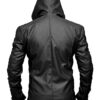 Faux Leather Slim Fit Hooded Leather Jacket for Men - Inspired by Stephen Amell Green Arrow & Roy Harper Red Arrow