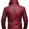 Faux Leather Slim Fit Hooded Leather Jacket for Men - Inspired by Stephen Amell Green Arrow & Roy Harper Red Arrow