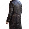 Elder Brown Fur Collar Maxson Long Leather Jacket