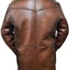 Batman Dark Knight Rises Bane Fur Shearling Brown Leather Coat