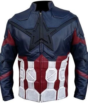 Avengers Endgame Infinity Distressed Captain America Leather Jacket