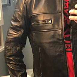 Cafe Racer Real Lambskin Leather Distressed Motorcycle Jacket photo review