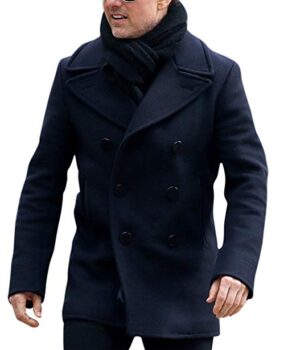 Mission Impossible 6 Fallout (Tom Cruise) Ethan Hunt Navy Blue Pea Wool Coat