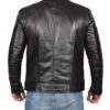 Cafe Racer Real Lambskin Leather Distressed Motorcycle Jacket