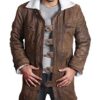 The Dark Knight Rises Bane Fur Shearling Leather Coat