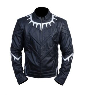 Black Panther Avengers Infinity War Chadwisk Boseman Black Costume Leather Jacket
