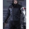 Winter Soldier Civil War Bucky Barnes Costume Leather Jacket