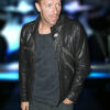 Coldplay Band Chris Martin Black Leather Jacket