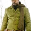 Jamie Foxx Django Unchained Green Leather Jacket