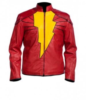 Injustice Gods Among Us Shazam Red Adam Leather Jacket