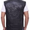 Spider-Man Noir Costume Black Leather Jacket Vest