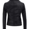 Alabama Women Black Leather Slim Fit Jacket