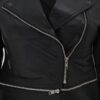 Alabama Women Black Leather Slim Fit Jacket