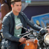 Baywatch Zac Efron Motorcycle Black Leather Jacket Baywatch Zac Efron Motorcycle Black Leather Jacket