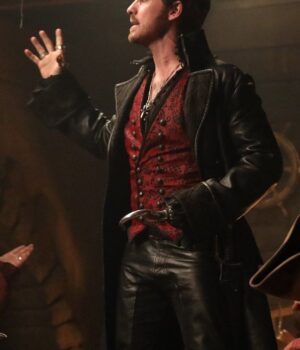 Once Upon Time Captain Hook Red Leather Vest