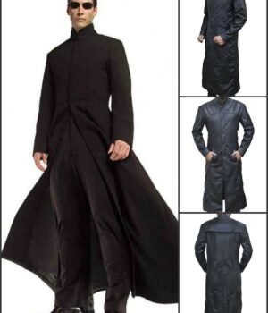 The Matrix Neo (Keanu Reeves) Black Trench Coat