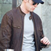 Captain America Civil War Chris Evans Brown Leather Jacket