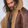 Aquaman Justice League Arthur Curry (Jason Momoa) Brown Leather Coat