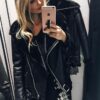 ZARA BLACK FAUX LEATHER SHEARLING FUR DOUBLE FACED BIKER JACKET AVIATOR COAT NEW ZARA BLACK FAUX LEATHER SHEARLING FUR DOUBLE FACED BIKER JACKET AVIATOR COAT NEW