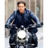 Mission Impossible 6 Fallout Tom Cruise Blue Biker Leather Jacket Mission Impossible 6 Fallout Tom Cruise Blue Biker Leather Jacket