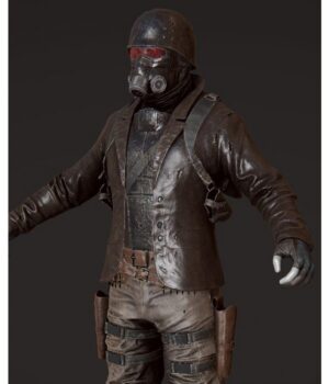 Fallout 4 Scavenged NCR Armor Brown Leather Coat