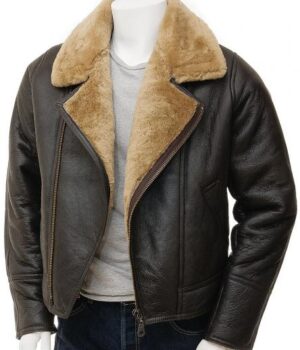 Hartford Shearling Bomber Jacket Mens