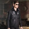 men's real leather jacket, genuine leather jacket for men, Air Force flight jacket, warm cotton padding