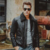real leather jacket, men genuine leather motorcycle jacket Air Force flight jackets aviator coat men