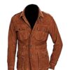 Men's Fashion 4 Pocket Suede Leather Coat