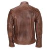Men's Franco Distressed Brown Genuine Lambskin Leather Jacket Men's Franco Distressed Brown Genuine Lambskin Leather Jacket