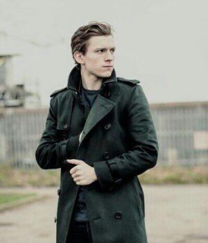 Men's Peter Parker green Wool Coat