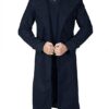 Tom Long Black Trench Coat With Fur Collar Tom Long Black Trench Coat With Fur Collar