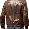 Men Biker Retro Dark Brown Leather Motorcycle Jacket Genuine Leather Jacket