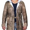 Bane Distressed Shearling Real Leather Coat