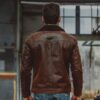 Genuine leather jacket men real leather jackets with imitation leather shear bomber jackets Motorcycle aviator coat men