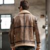 Men's real leather jacket, motorcycle jacket, genuine leather jackets, warm winter coat, aviator jacket, flight bomber jacket