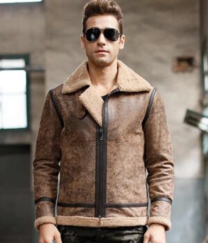 Men's real leather jacket, motorcycle jacket, genuine leather jackets, warm winter coat, aviator jacket, flight bomber jacket