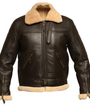 Alexander Shearling Leather Flight Jacket