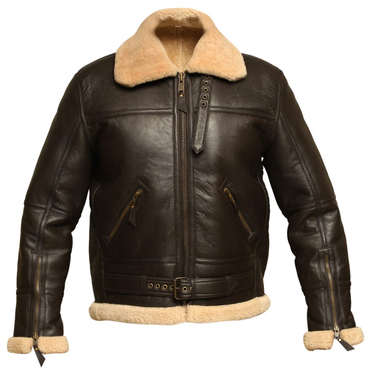 Alexander Shearling Leather Flight Jacket - Mk Jackets
