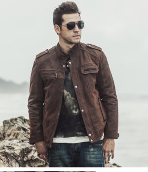 new winter motorcycle genuine leather jacket for men Real Retro leather jacket for men