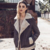 new winter faux fur jacket women genuine leather jacket