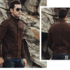 new winter motorcycle genuine leather jacket for men Real Retro leather jacket for men