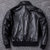 men leather jacket Military Pilot jacket Air Force Flight A2 black and brown jacket