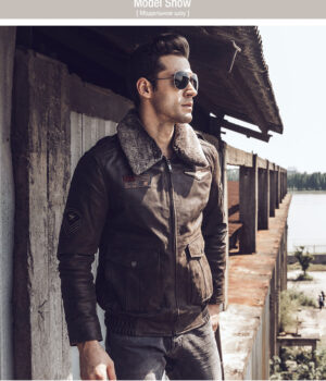 2017 Real Retro Pilot Real Leather Jacket for Men, Winter Jacket for Men, Aviator Jacket, Bomber Jacket