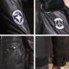 men's real leather jacket, genuine leather jacket for men, Air Force flight jacket, warm cotton padding