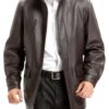 Cowhide Mens Thinsulate Filled Leather Coat