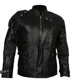 Chris Pratt’s Star Lord Real Leather Jacket in Black Color