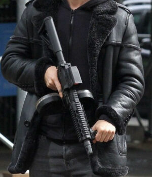 Russo Black Long Shearling Coat